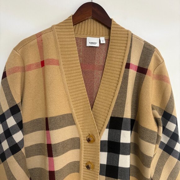 Burberry Vintage Check Wool Blend Cardigan - Picture 8 of 15